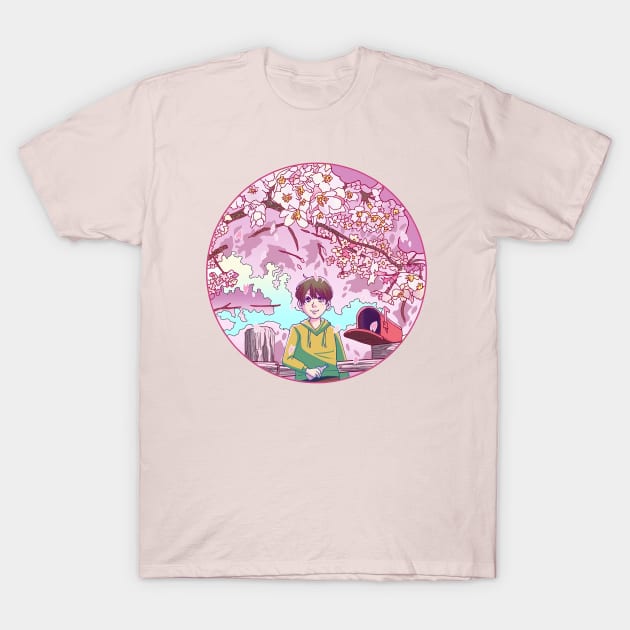 Man Standing Under The Sakura Tree T-Shirt by I Got You